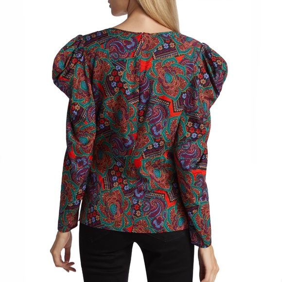 NEW VERONICA BEARD PAISLEY PRINT TOP - Picture 7 of 11